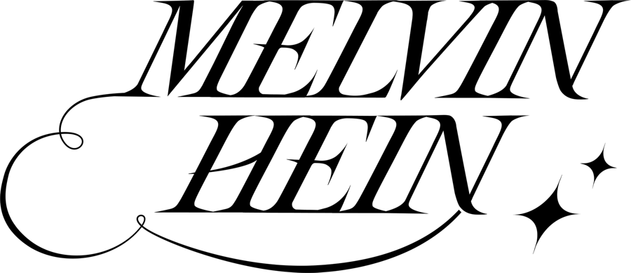 Melvin Hein logo, black, stacked